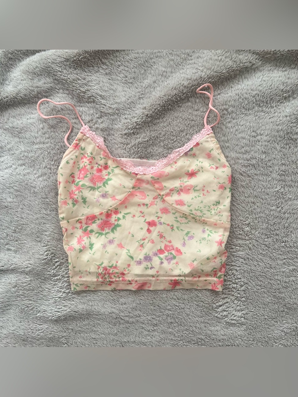 Mesh Floral Cami Top